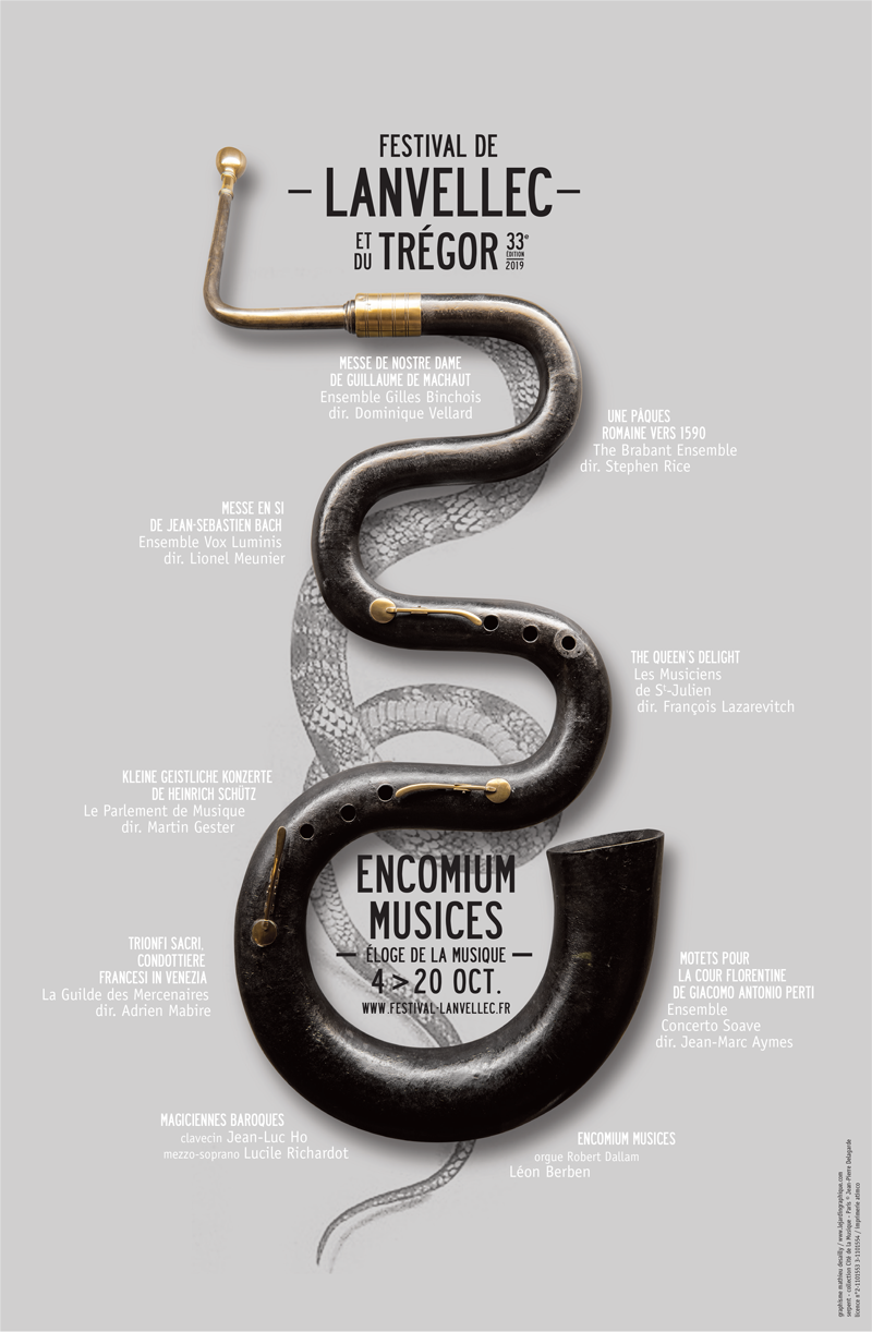 Affiche 33e édition du Festival de Musique Ancienne de Lanvellec et du Trégor
